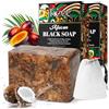 WeiWeiLa African Black Soap, Sapone Nero Africano Organico 200g, Sapone Africano Contro Acne E Macchie Scure, Sapone Nero Crudo Per Tutti I Tipi Di Pelle - Viso, Corvo, Capelli
