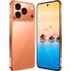WMDMJT Telefono I17 Pro Max 5G - 16 GB di RAM, 1 TB di spazio di archiviazione | Display AMOLED da 7,3 1440x3120 | Fotocamera Pro da 108 MP e 72 MP | Batteria da 8000 mAh | Snapdragon 8Gen4,Orange-1TB