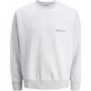 JACK & JONES Jorurban Edge Graphic Sweat C.N. Ss25 - Felpa da Uomo, Melange Bianco, L