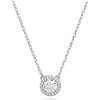 Swarovski Pendente Constella, Taglio tondo, Pavé, Bianco, Placcato rodio
