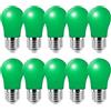 HUAMu Lampadine LED E27, verde,300LM,Lampadina LED a Globo A50 Attacco E27, 3W equivalenti 30W, per Esterni, Patio, Feste, Natale,Nozze,confezione da 10 pezzi