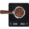smallwell Bilancia da Caffè Digitale con Timer - Bilancia Espresso Ricaricabile USB-C con Tare Automatica, 3kg/0.1g Precisione Bilancia da Cucina Compatta per Pour Over, Caffè Filtro & Barista