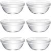 Housoutil Ciotole in Vetro Trasparenti 7.5X7.5X3.5Cm Set Di 6 Per Budino Pudding Ciotoline Da E Dessert Resistenti Al Calore E Impilabili Per Cucina E Servizio