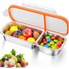 Scatola per il pranzo con coniglio carino Bento Box in acciaio inossidabile facile da pulire con fibbia Sigillata per la conservazione del calore Scatola per il pranzo per bambini e adulti