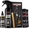 Bass Motor BassMotor - KIT Pulitore Pelle, Cuoio & Alcantara Auto - Pulisce, sgrassa & nutre sedili & rivestimenti. Leather Reviver 500ml + Nutriente Pelle 100ml + Spazzola Pro + 2 Panni Microfibra 400GSM