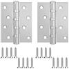 ECENCE Cerniere per legno in acciaio inox 201 - Set da 2 pezzi - Argento - Cardini con cuscinetti a sfera e 4 punti di contatto - Per porte e ante