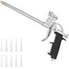 Yimomoyi Pistola per schiuma espandibile, con 10 ugelli, pistola a spruzzo per schiuma espansiva, pistola a spruzzo professionale per schiuma isolante, pistola per applicazione a spruzzo per