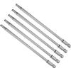 QUARKZMAN 150mm Lungo Cacciavite Punte x 5pz 1/4 Esagonale Gambo T20 Sicurezza Magnetico Torx S2 per Installazione e Rimozione Viti