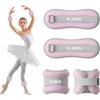 MeYuxg 2 PCS Pesi per Caviglie, Cavigliere Pesi, Pesi per Polsi, Cavigliere Pilates, Pesi Polsi e Caviglie per Pilates, Yoga, Camminata, Jogging, Aerobica (Rosa, 1 kg)