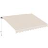 Outsunny Tenda da Sole a Bracci per Esterno con Manovella, in Metallo e Poliestere, 295x250 cm, Beige | Aosom Italy