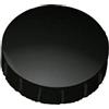 MAUL Magneti rotondi neri 10 pezzi tenuta 0.6 kg | plastica infrangibile, ferrite durevole, profilo basso Ø 2.4 cm, per note foto e promemoria, presa ordinata su metallo