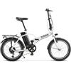 Nilox, Ebike J1 PRO, Bici Elettrica Pieghevole, Fino a 40 km di Autonomia, Fino a 25 Km/h, Motore da 36 V/250 W e Batteria 36 V-8 Ah, Gomme 20 x 2,1, Cambio a 6 Velocità, Bianca