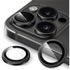 JETech Pellicola Fotocamera per iPhone 15 Pro 6,1 Pollici e iPhone 15 Pro Max 6,7 Pollici, 9H Vetro Temperato Cover Anello Individuale in Metallo, HD Chiaro, 1 Set (Titanio Nero)