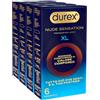 Durex Preservativi Nude Sensation XL Premium No Latex Alta Sensibilità Senza Lattice Anallergici Forma Classica Spessore Ultra Sottile Plus con Vestibilità Ampia - 24 Profilattici