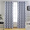 DriftAway Mason - Tende termiche per finestre, motivo geometrico a traliccio, 2 pannelli ciascuno, 132 x 213 cm, colore: blu navy