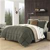 Eddie Bauer Biancheria da letto reversibile Sherpa con federe abbinate, decorazione accogliente e calda, in pile di poliestere, verde Sherwood, matrimoniale