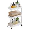 MAGIC SELECT Carrello Portaoggetti da Cucina, Carrello Portaoggetti con Rotelle, Bagno, Facile da Spostare, Ganci Rimovibili, Divisibile, Riporre gli Oggetti Per Cucina o Ufficio. (3 livelli / 61 x 40 x 20 cm)
