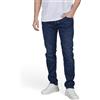 JACK & JONES JJIGLENN Jeans Uomo Stretch Slim Fit Jeans Pantaloni Denim Blu Nero 30 31 32 33 34 36 38, Nero (Cb 146), 33W x 34L