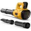 Yospinber Soffiatore Elettrico a Batteria compatibile per Dewalt 20 V, Ventola a 6 livelli, Soffiatore Foglie Rimovibile, Batteria 300 km/h, 2 Tubi Soffiaggio Staccabili, Soffiatore per Giardinaggio