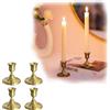 Furforstk porta candele 4 pezzi portacandele da tavolo, candelabro, porta candela, candelabri, candeliere, portacandele da esterno per decorazioni per feste,matrimoni,Natale,spa e regali(2,2cm, oro)