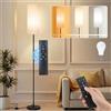 Rosnek Lampada da Terra per Soggiorno con Lampadina E27 da 12W, Lampada da Terra Moderna a LED Dimmerabile, 3 Temperature di Colore, Paralume in Lino, Lampada da Lettura per Camera da Letto e Ufficio, 175cm