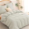 WAVVE Biancheria da letto beige 200 x 200 cm, 3 pezzi, 1 copripiumino da 200 x 200 cm, con 2 federe da 80 x 80 cm, Öko-Tex 2 x 2 m, in microfibra con chiusura lampo, morbida