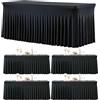 HB HBB MAGIC 4 Pack Spandex Tovaglia Con Gonnato Nero per 1.8m Tavoli Rettangolo Nero Tovaglie Stretch Coperture Da Tavolo Banchetto Abiti Da Tavolo Rughe Gonna Da Tavolo Gratuita per Feste Matrimonio