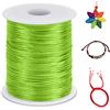 LEREATI 2.5mm Filo Nylon per Braccialetti, 100m Cordoncino per Braccialetti Cordoncino Natalizio Coda di Topo Cordoncino, Macrame Corda per Collane Perline Gioielli Fai da Te (Verde Chiaro)