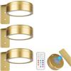 EliphonTowne 3 lampade da parete senza fili - LED 13 luci colorate per camera da letto, soggiorno, illuminazione d'immagine, atmosfera magnetica, lampada da parete a LED, senza fili, controllo remoto