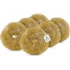 FUSL Spugna in ottone senza graffi 6 pezzi - Spugna in ottone per superfici delicate - Pulizia accurata senza ruggine - Ideale per acciaio inossidabile, vetroceramica, forno e grill