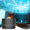 QKTYB Diffusore Oli Essenziali con Proiettore Stelle Soffitto, Luce Sensoriale Effetto Onde Oceaniche 7 Colori, Diffusori Olio Essenziale Per Camera Da Letto Feste E Stanze Dei Giochi (Nero)