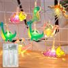 Meision Catena di Luci a Batteria a Forma di Dinosauro, Catena Luminosa per Camera dei Bambini con Timer 8/16 + Funzionamento a Batteria + 1.5 Metri 10 LED, Catena di Luci LED per Interni per