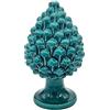 sicilia bedda - Pigna in Ceramica Siciliana - Prodotto Realizzato Interamente a Mano - Pigna Decorativa (Verde Acqua, 13x8Cm)