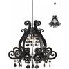 Redo Group Italia Srl Lampadario a sospensione classico Tracy nero con pendagli in policarbonato 1XE27 EDO01-1746/20