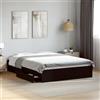 vidaXL Giroletto con Cassetti Nero 140x200 cm in Legno Multistrato, giroletto con cassetti, Base Letto, Struttura Letto, Telaio Letto, Rete Letto