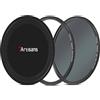 7artisans Filtro Nanomagnetico Filtro UV Filtro ND Per la Riduzione Della Luce/Filtro Polarizzatore CPL/Filtro Gradiente GND/Nebbia Nera 1/4 Filtro per Fotografia di Ritratto (82mm ND64)