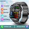 LIVLOV AI Voice Assistant Smart Watch, tracker di attività con schermo HD da 1.96 ''con 100 + chiamate sportive/Bluetooth/avvisi SMS/torcia elettrica