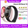 Xiaomi Versione globale Bracciale Xiaomi 10 braccialetto intelligente sport salute sonno impermeabile frequenza cardiaca schermo intero batteria a lunga durata - Silver