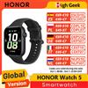 HONOR Watch 5 Smartwatch Monitoraggio GPS Display AMOLED da 1,85 pollici Durata della batteria di 10 giorni Monitoraggio del sonno dell'ossigeno nel sangue della frequenza cardiaca - Black