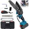 Other WIWISH Sega a catena da 6 pollici Sega elettrica a batteria Sega da giardino portatile Motosega da taglio per legno Utensile elettrico per Makita 21V Batteria Pin - A battery