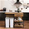 SoBuy Armadio da cucina con ripiani aperti 120x90x45cm SoBuy FSB71-PF Carrello da cucina con piatto carrello da portata con rullo e cassetto