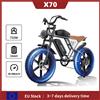 LS JANSNO X70 Bici Elettrica 750W Motore 48V34AH Doppia Batteria Al Litio 20*4.0 in Fat Tire Mountain fuoristrada E-bike