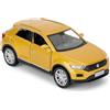 RMZ City Volkswagen T-ROC SUV modello auto, 1/36 scala casting zinco lega giocattolo auto per bambini, tirare indietro veicoli per bambini ragazzi ragazze regalo (dorato)