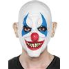 Maskworld Psycho Clown Maschera dell'orrore in lattice - Maschera integrale costume horror per adulti - ideale per Halloween, carnevale, feste a tema e dell'orrore