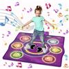 WuZhuangYuan Tappeto da Ballo Musicale elettronico aggiornato con 6 Tasti Luminosi, 6 modalità di Gioco, Supporta Musica da Cellulare, Ideale per Bambini 3-12 Anni, Compleanni
