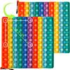 Meinraum Pop On It 10x10 con Numeri MEINRAUM Poppit 2 in 1 Grande Poppit Fidgettoys Antistress Push Bubble Sensoriale Giocattolo in Silicone Rainbow Toy per Bambini e Adulti