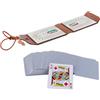 Orivin Set da gioco da tavolo Cribbage, con mazzo completo di carte e 6 pioli in legno e pelle per serate di gioco, viaggi