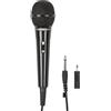 Trevi EM 24 Microfono Dinamico Unidirezionale con Cavo 2.9m, Audio Chiaro, Alta Sensibilità, Plug &Play, Ideale per Voce, Canto, Karaoke e Presentazioni, Jack 6.3mm