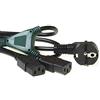ACT 230V splitcable schuko male - 2 x C13 cavo di alimentazione Nero 1 m