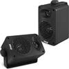 Pyle Altoparlanti da Esterno Impermeabili, Casse Audio Marine Resistenti, Speaker da Barca, Patio, Balcone, Piscina Interni Esterni Nero, Montaggio Universale